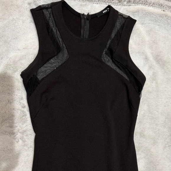 TFNC Black Sleeveless Knee-Length Bodycon Dress, Size XXS - Picture 1 of 6